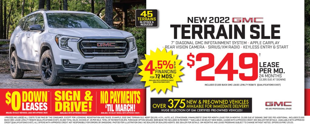 Sign and Drive lease GMC Terrain