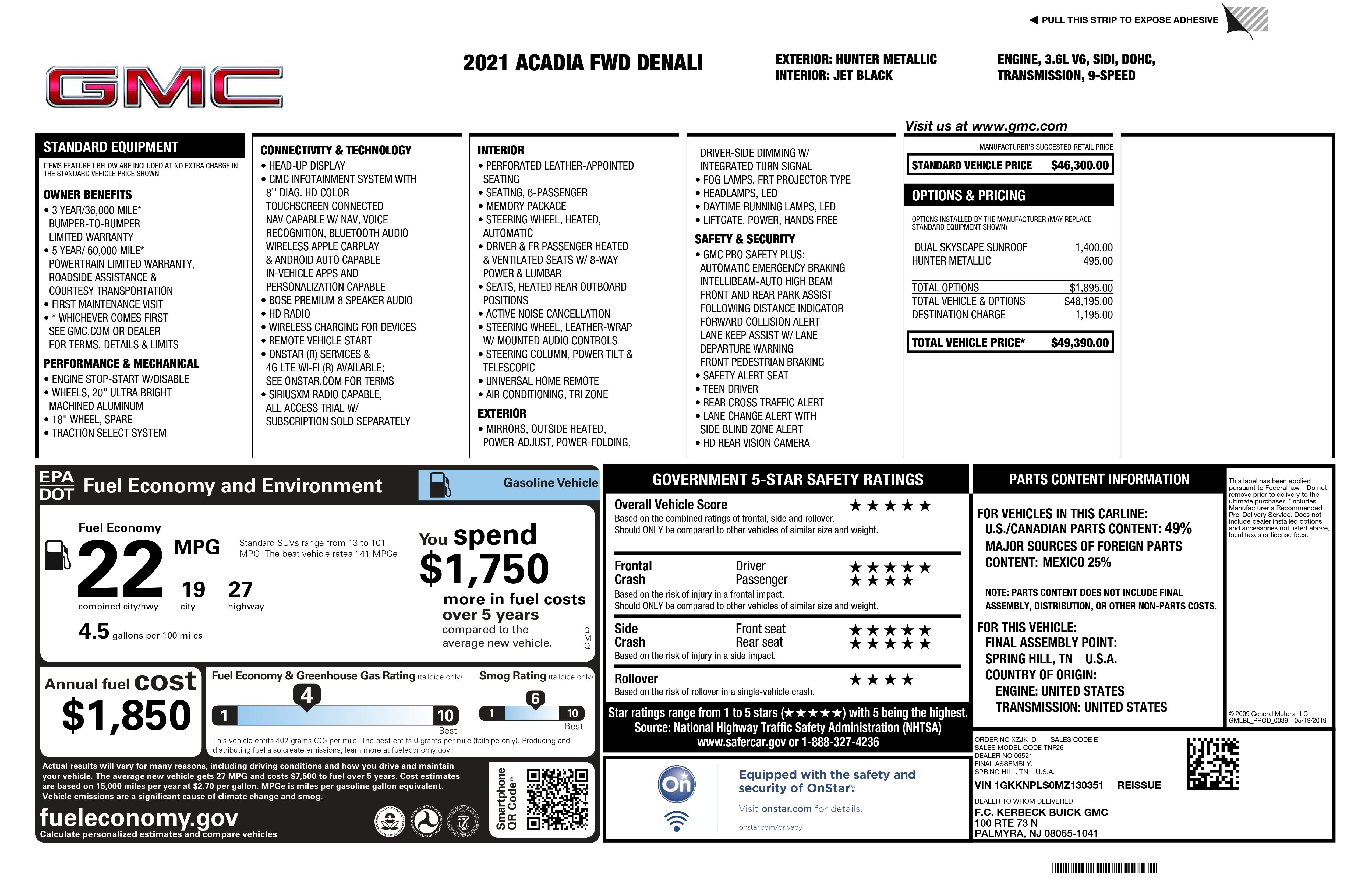 2021 GMC Acadia Denali