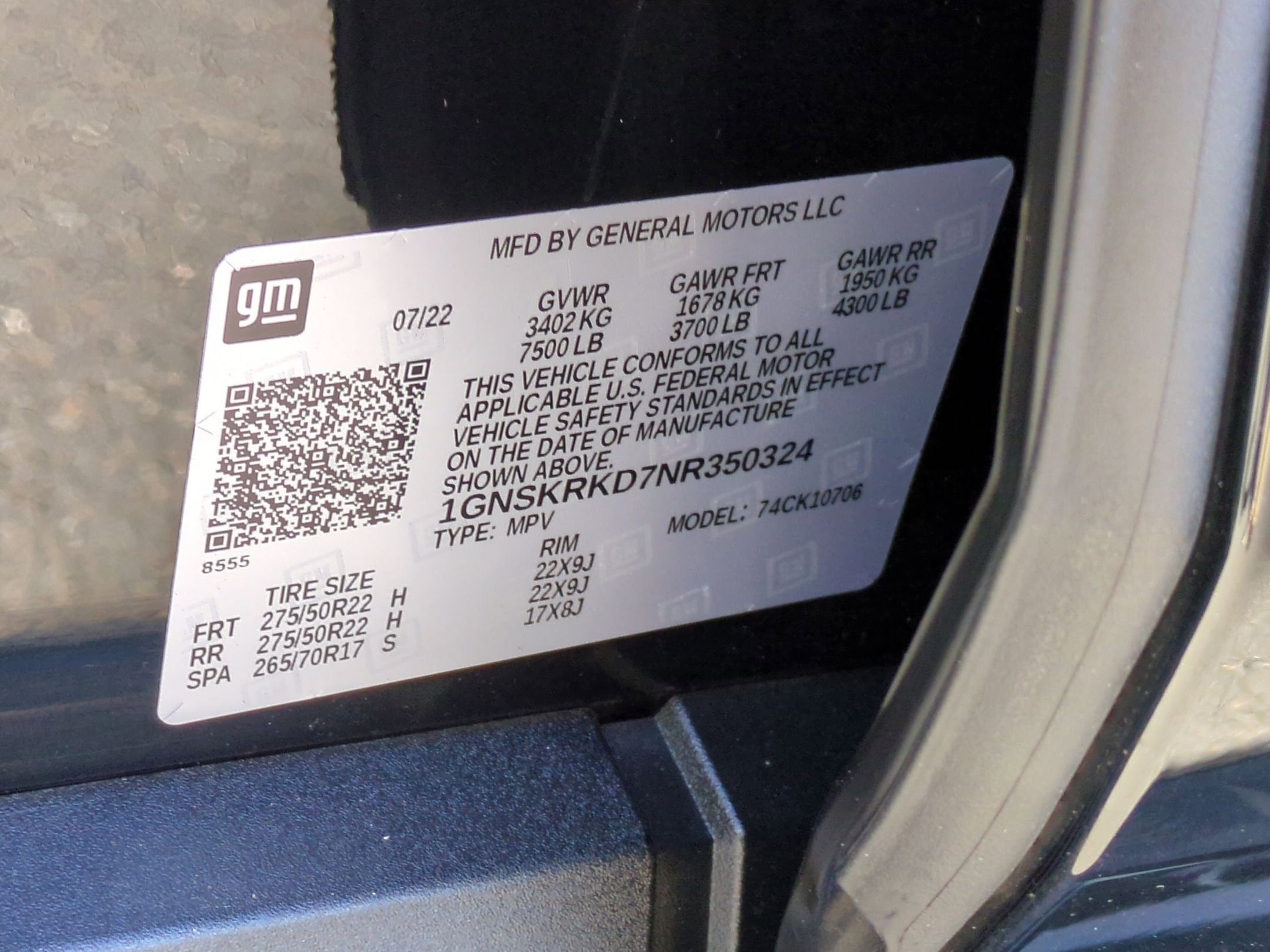 2022 Chevrolet Tahoe RST