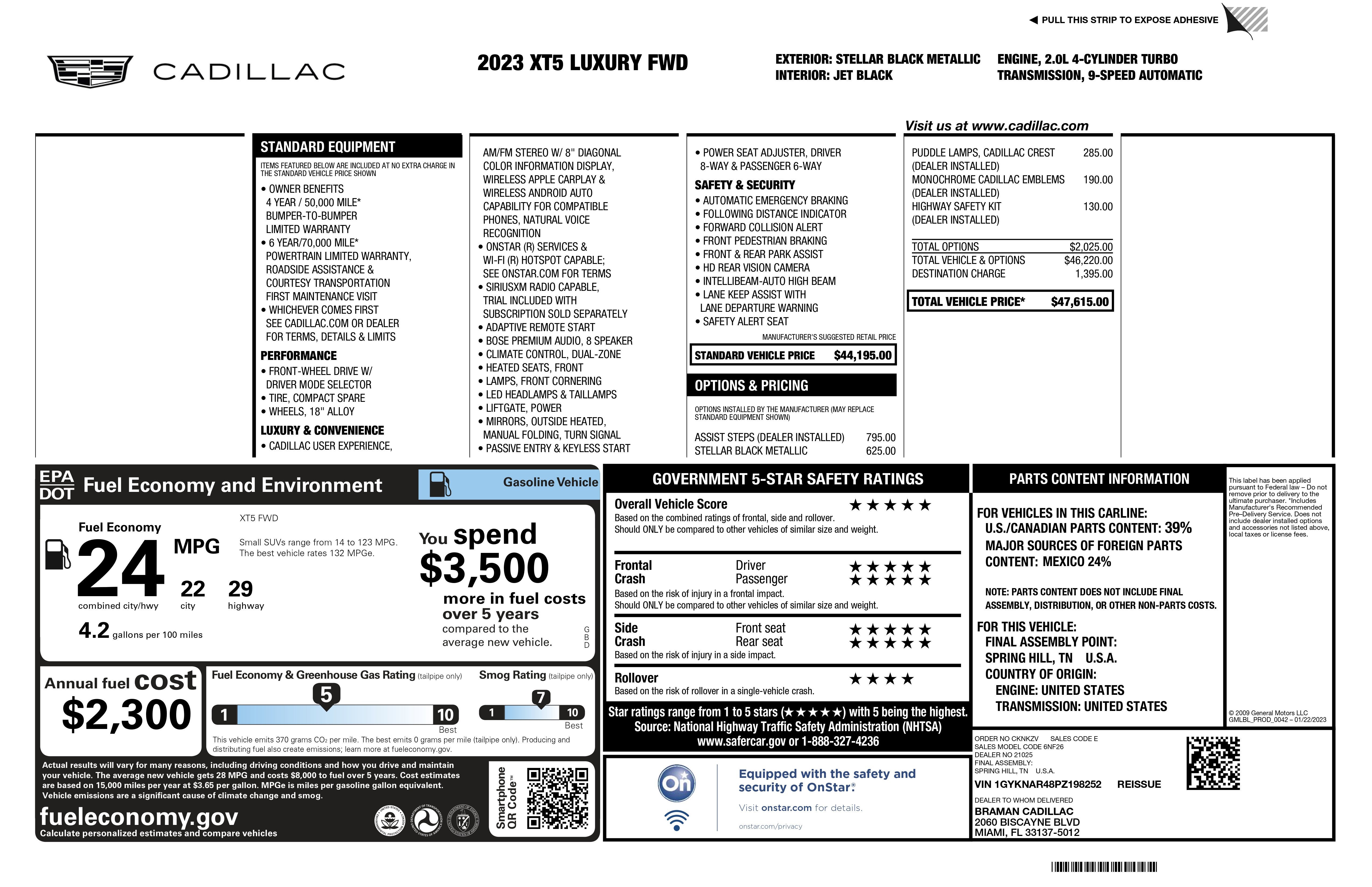2023 Cadillac XT5 Luxury