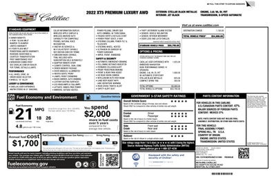 2022 Cadillac XT5 Premium Luxury
