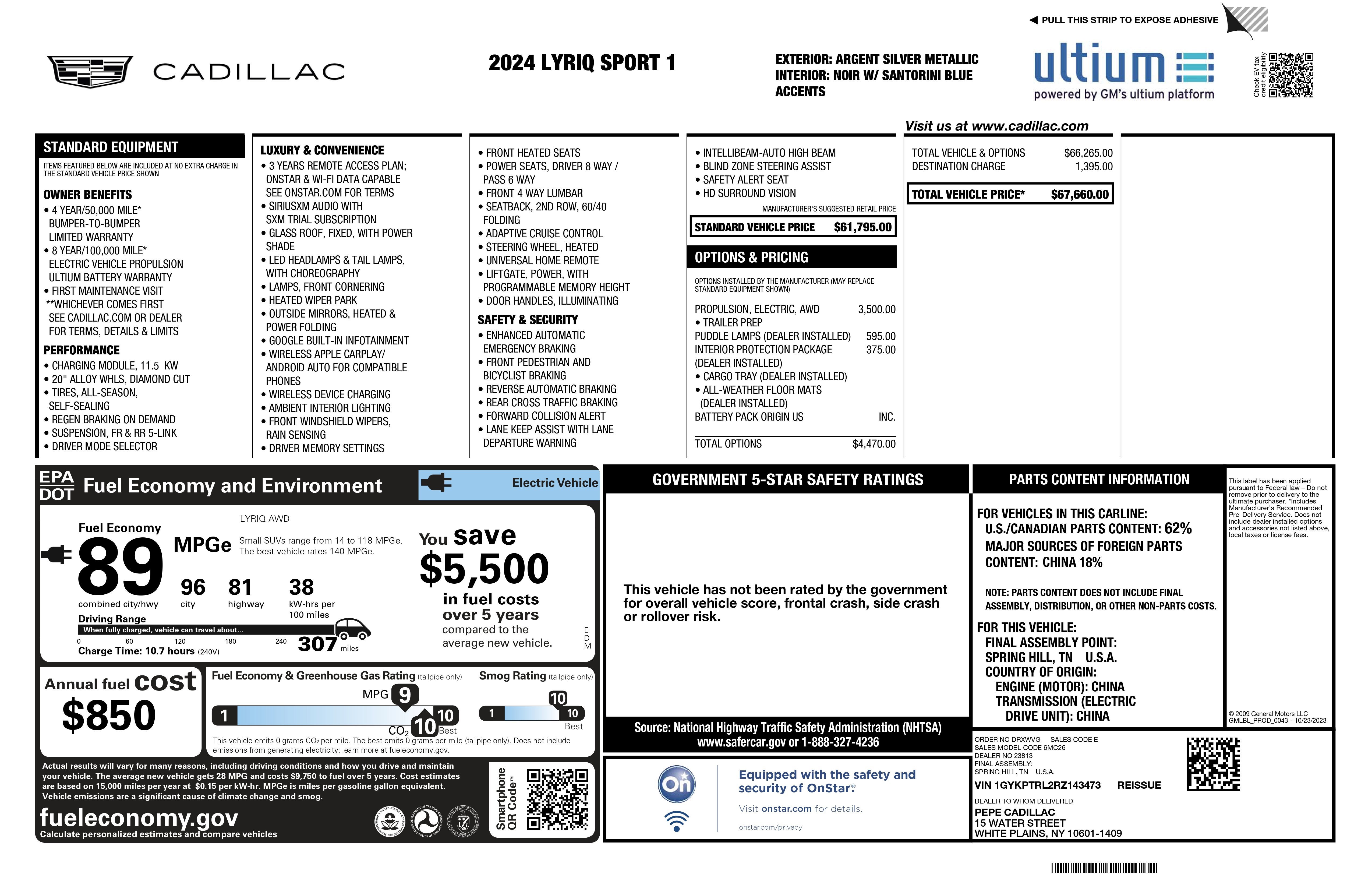 2024 Cadillac LYRIQ Sport 1