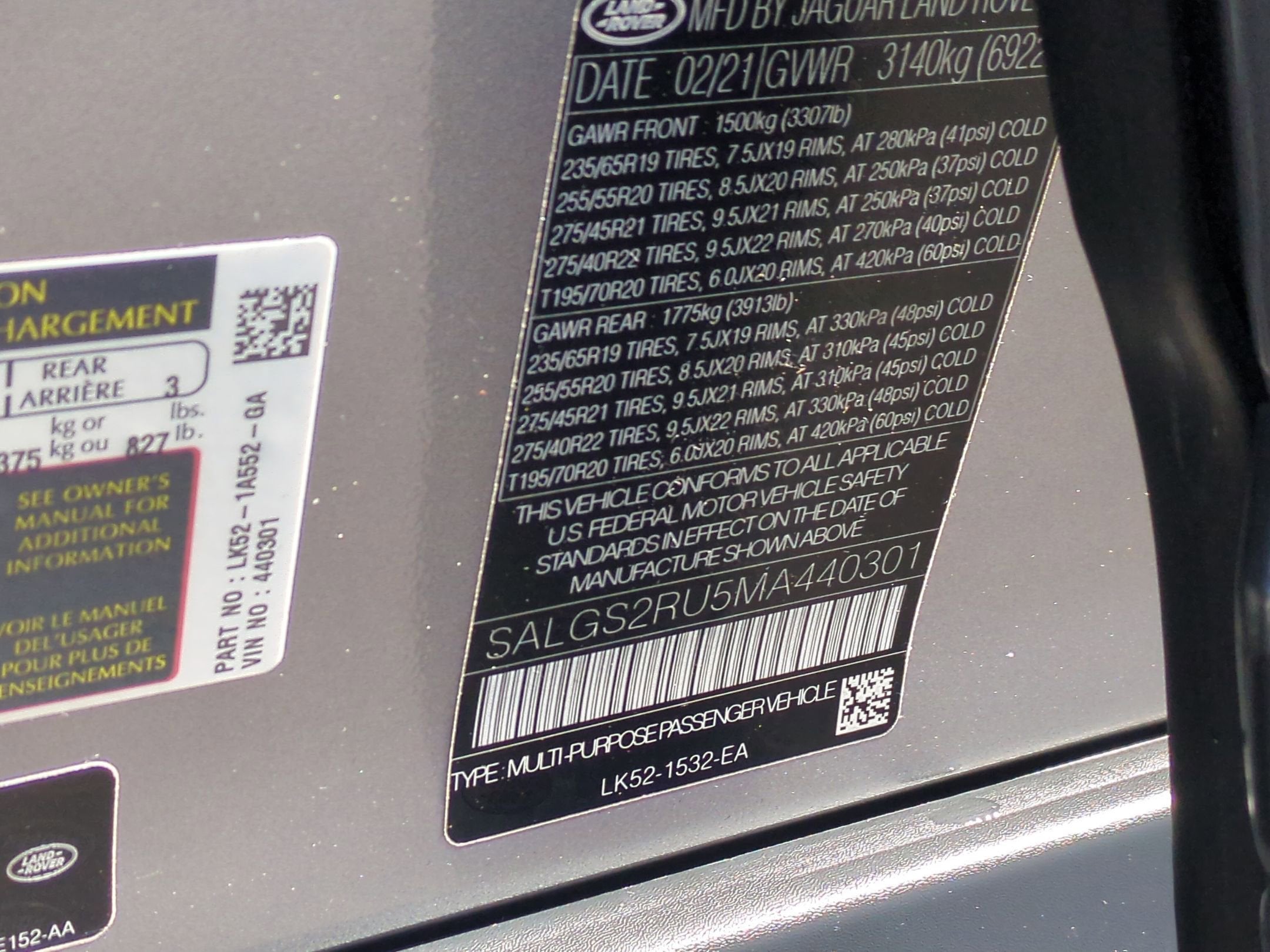 2021 Land Rover Range Rover Westminster