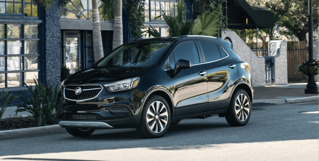 Blue exterior of the 2022 Buick Encore